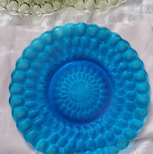 3 vintage Fenton thumbprint plates